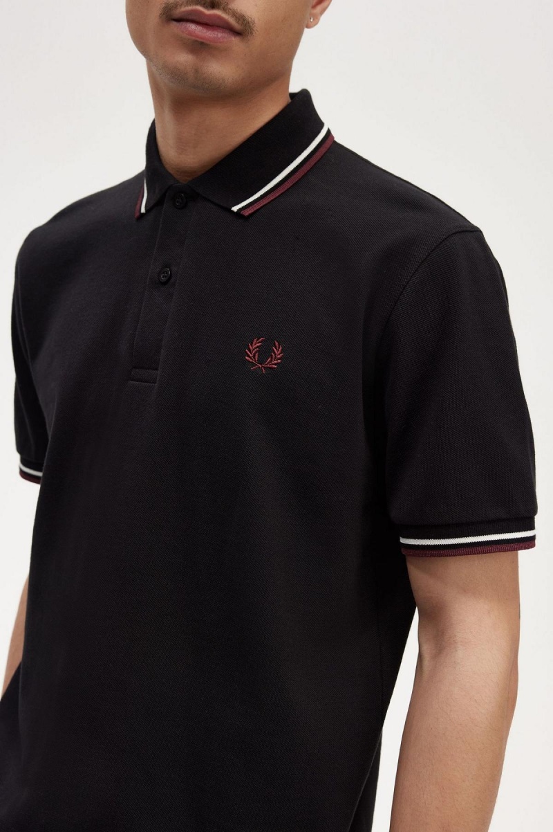 Fred Perry M12 Polo Shirts Herren Schwarz | ACHDF80906