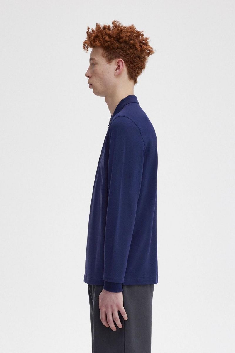 Fred Perry M6006 Fred Perry Shirt Herren Navy Braun | CHJVR33915
