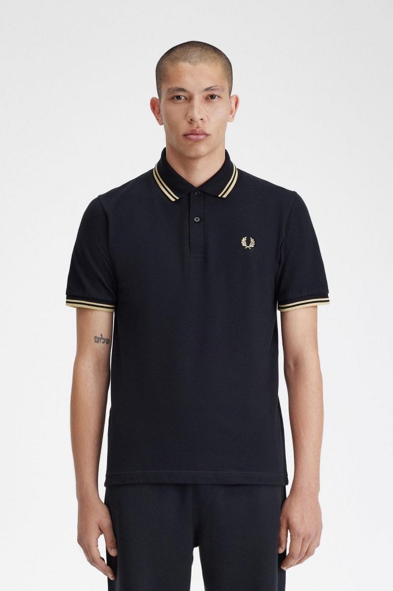 Fred Perry Makati M12 Fred Perry Shirt Herren Schwarz | ZCHNQ96136
